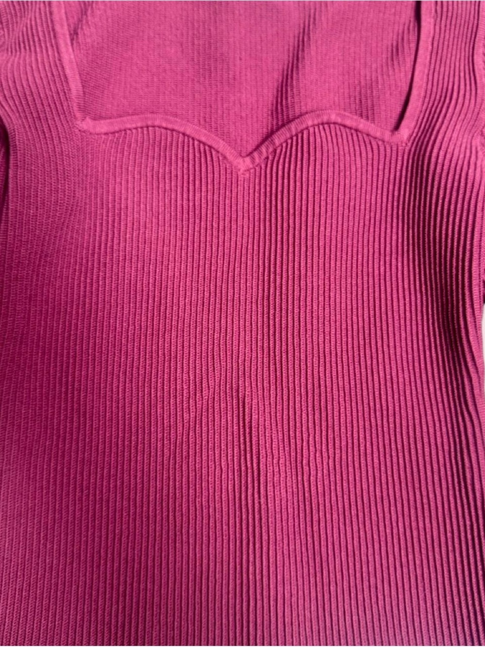 Babaton Ribbed Long Sleeve Top - Raspberry Pink - Picture 6 of 6